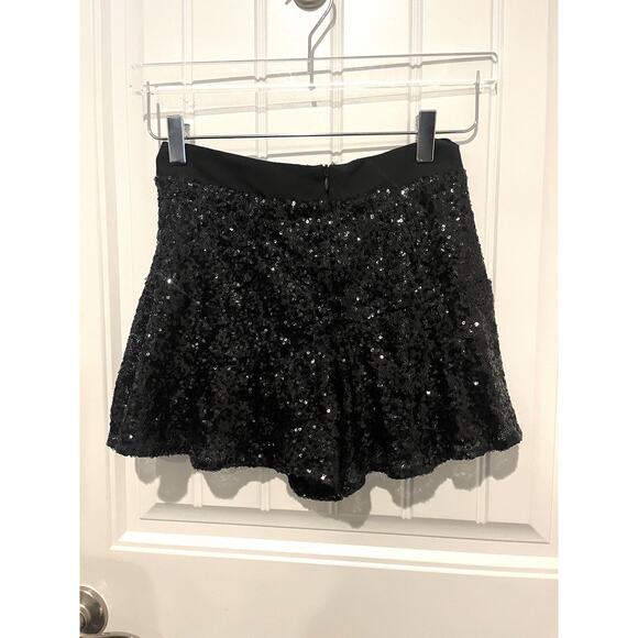 Sexy Black Sequin Covered Shorts Small Lined Hotpants Datenight Glam Hollywood - Picture 5 of 12